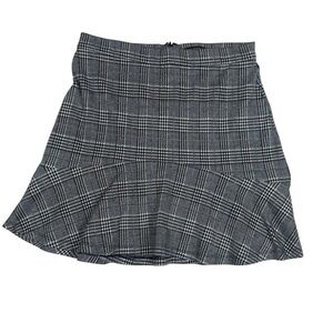 Banana Republic Black and White Plaid A-Line Skirt